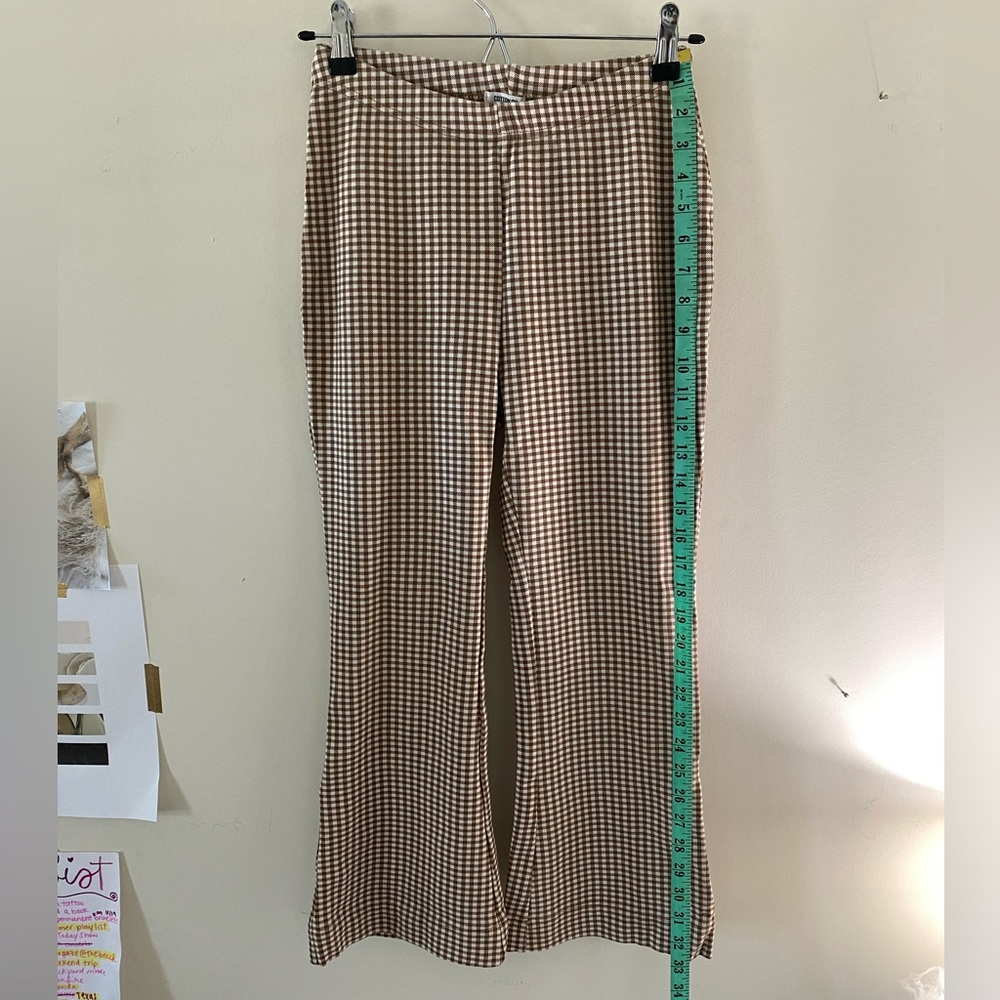 Brown & White Graham flare pants- perfect for Fall